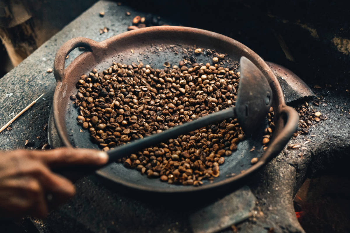 cara roasting kopi manual