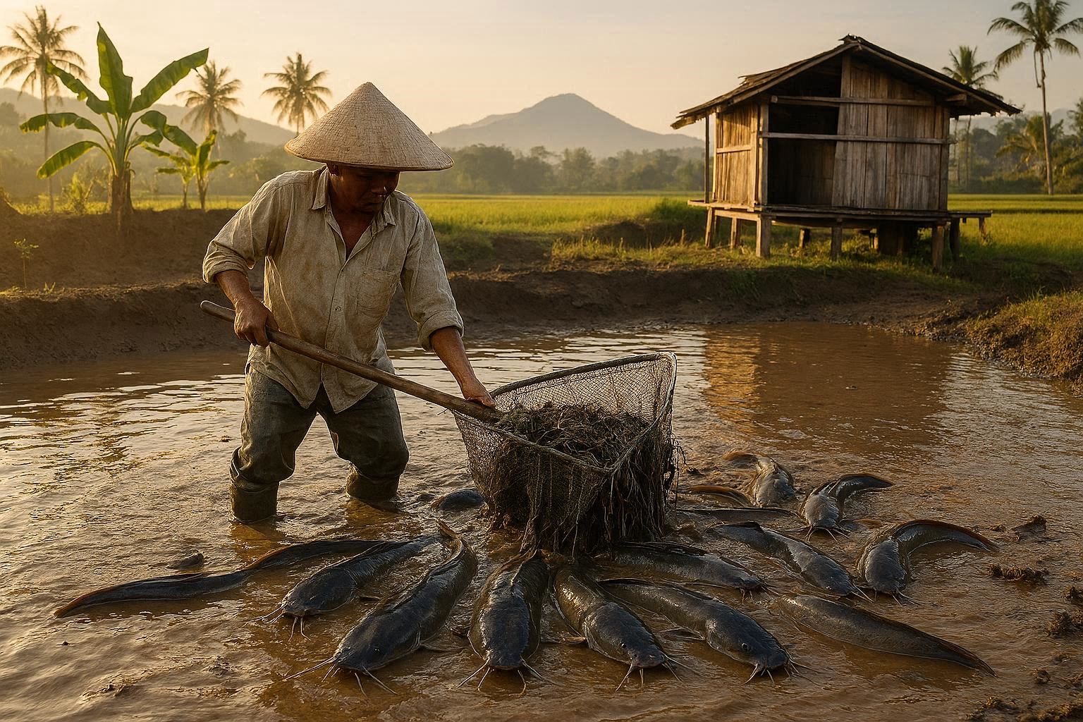 cara mengatasi ikan lele jamuran